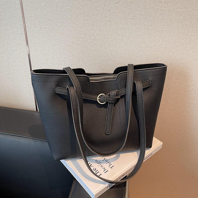 Retro Stor kapacitet Axelväska, Trendig Handhållen Axelväska