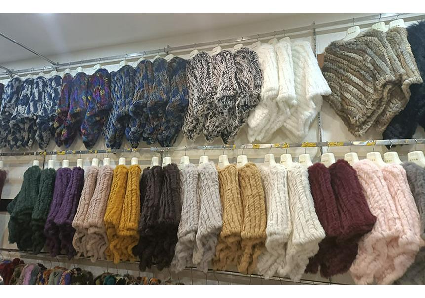 2022 Autumn/Winter Handmade Real Rabbit Fur Knit Triangle Shawl & Women's Pullover Cloak
