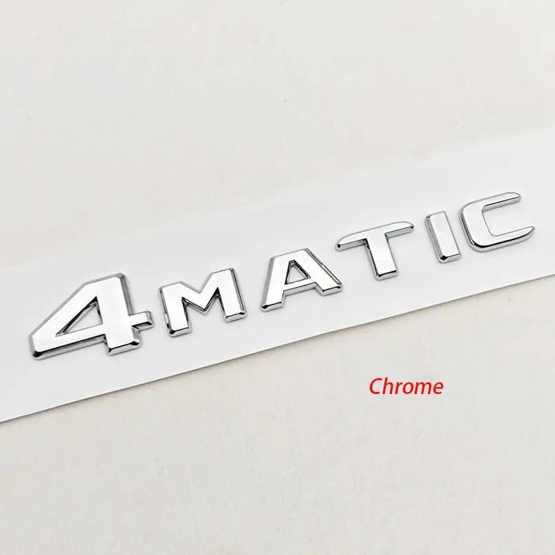 For Mercedes Benz 4MATIC Fender Side Badge Rear Trunk Emblem Decals ABS Car Styling Logo 4 MATIC Auto Sticker Accessories LJ6