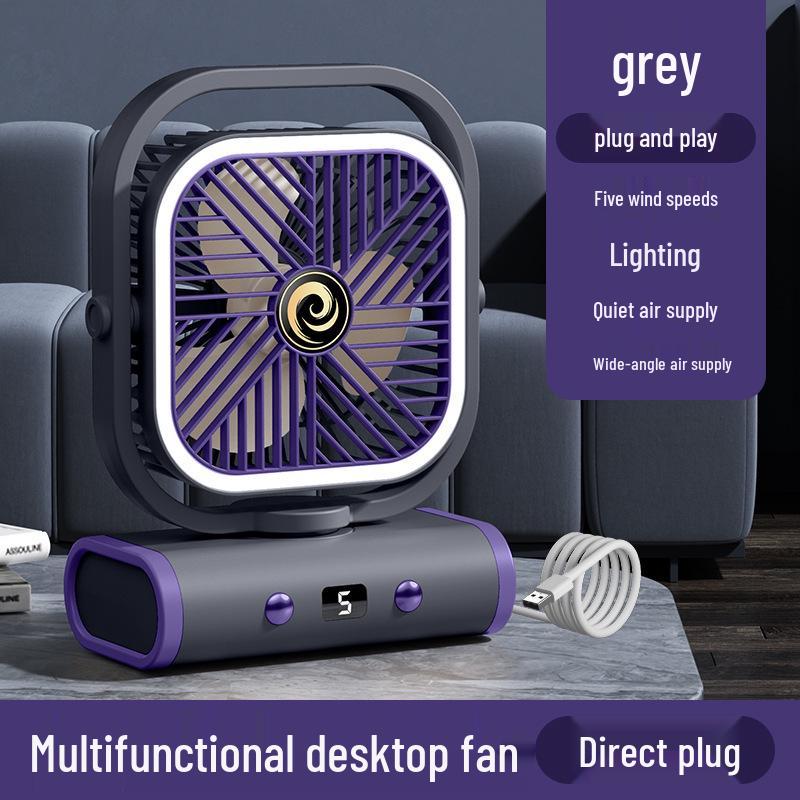 Compact USB Charging Silent Desk Fan for Home or Office