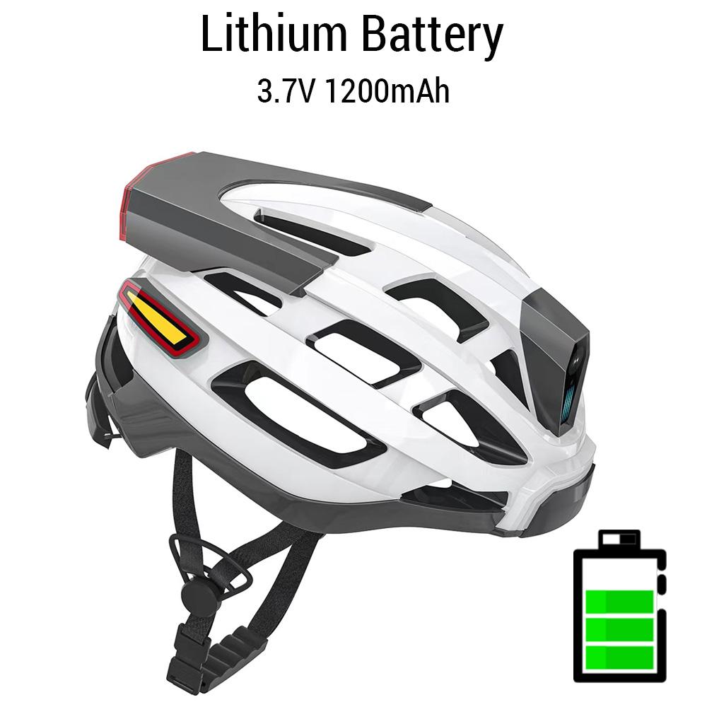 Smarter Fahrradhelm, Fahrradhelm für Männer/Frauen mit Scheinwerfer, Rücklicht, SOS-Notfallalarm und