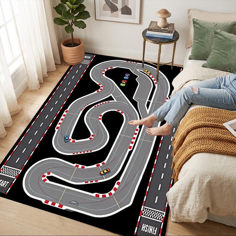 Track Nonslip Living Room Area Rug Soft Carpet For Bedroom Game Playroom Sofa Office Home Decor Doormat Christmas Gift