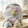 Adorable Blush Rabbit Plush Keychain Doll Pendant 
