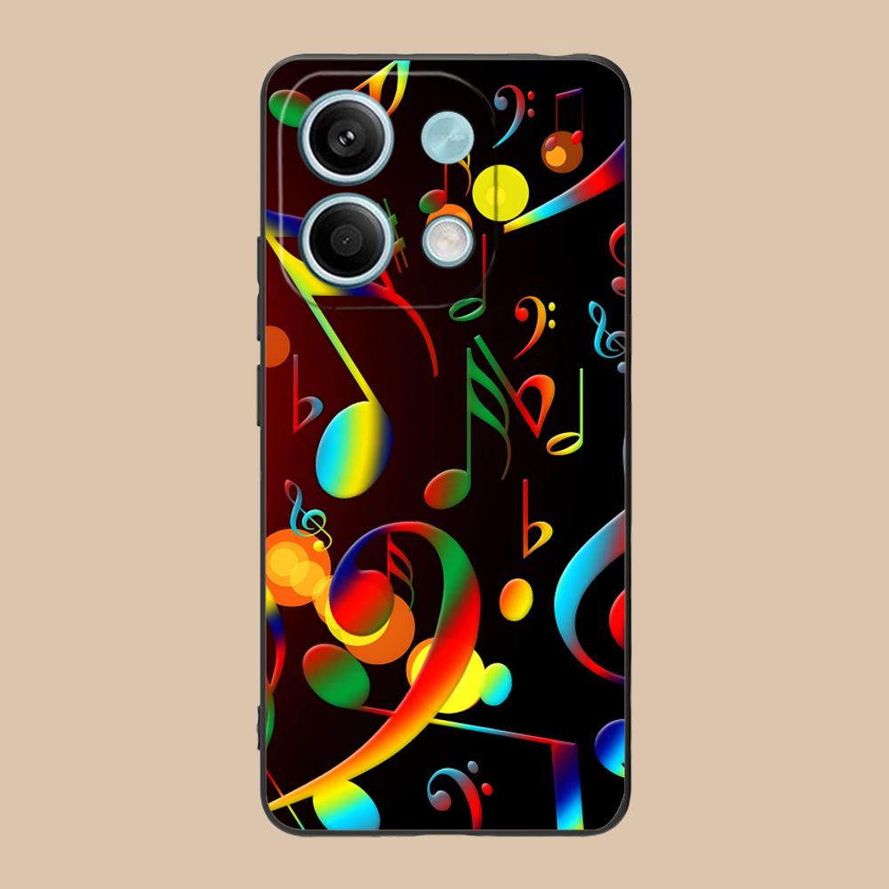

Musical Note Staff Mobile Phone Case for POCO M7 M6 M5 M4 M3 X7 X6 X5 X4 X3 Pro GT 5G Colorful Printing Cover Luxury Cellphones Poco M7