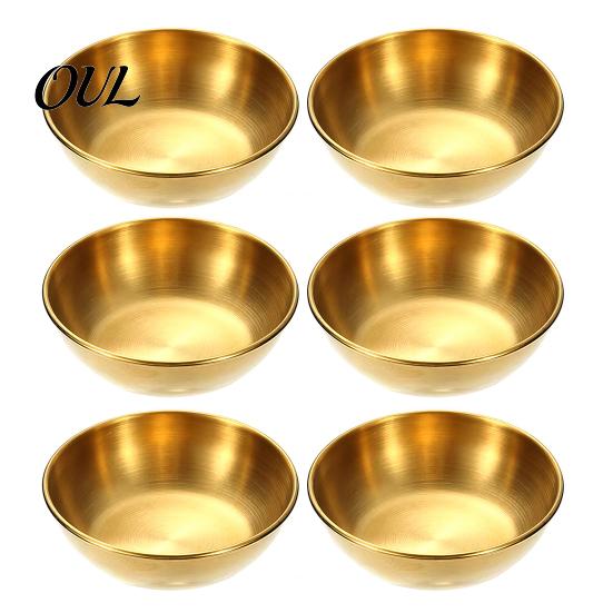 Mini nádobky na omáčku pro hot pot 6 ks Nerezové misky na koření, Misky na dipování, Stříbrné misky na koření Kuchyňské Stohovatelné Kulaté misky na dochucovadla Domácí