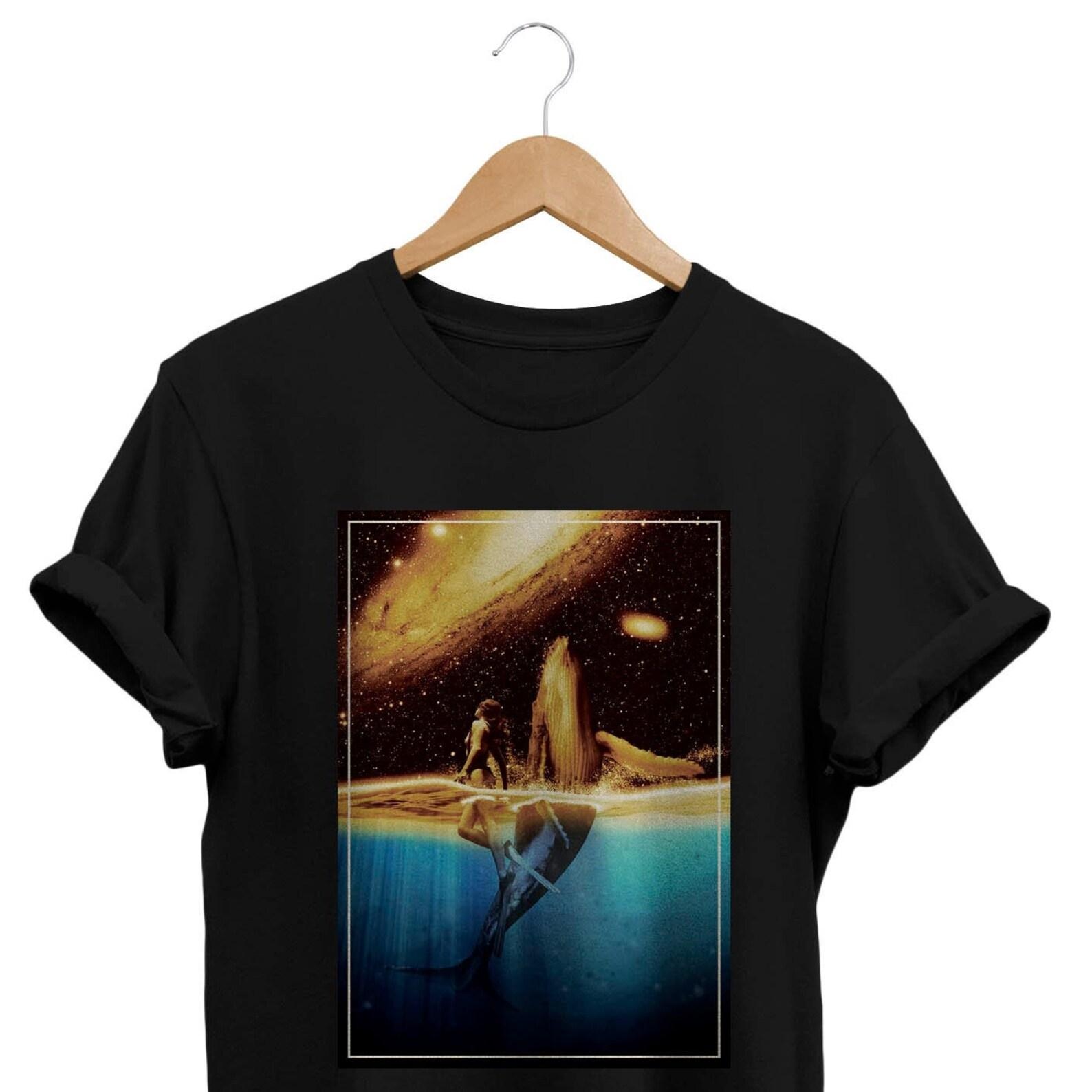 Surreal Space Collage T-shirt: Weirdcore Dreamcore Graphic Tee S