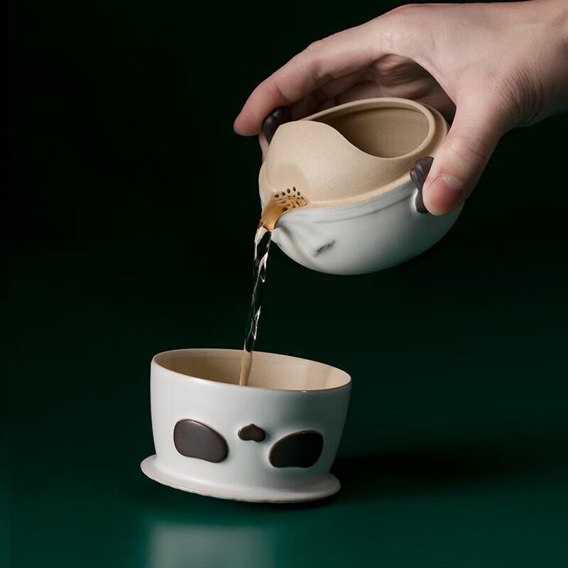 Edenus Panda Hero Portable Ceramic Quick Tea Set