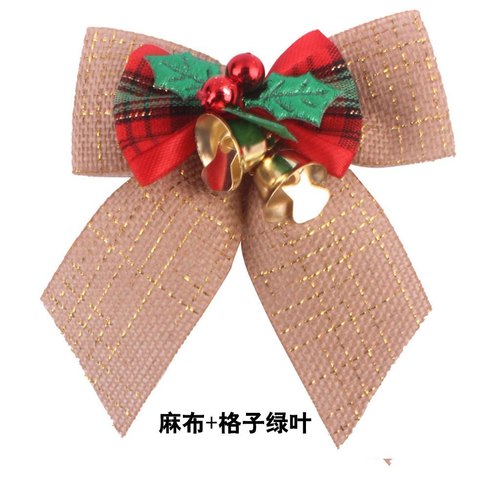 Unique Handmade Christmas Bow Ornament Set With Bells For Captivating Holiday Decor