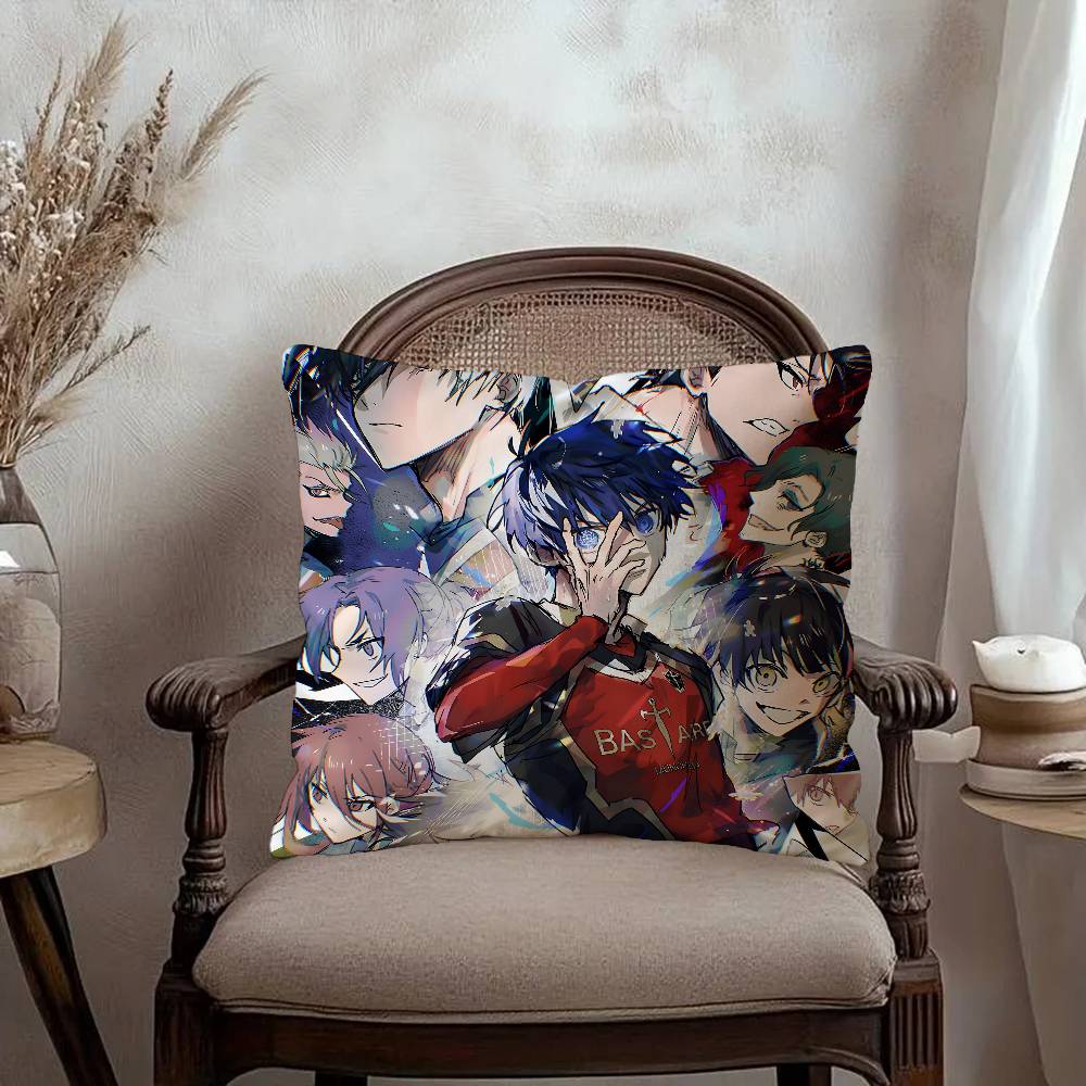 B-Blue Lock Pillow Cushion Cover Pillowcase Living Room Sofa Home Decor Customized