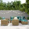 7 Piece Garden Sofa Set Pressure Treated Pine Wood