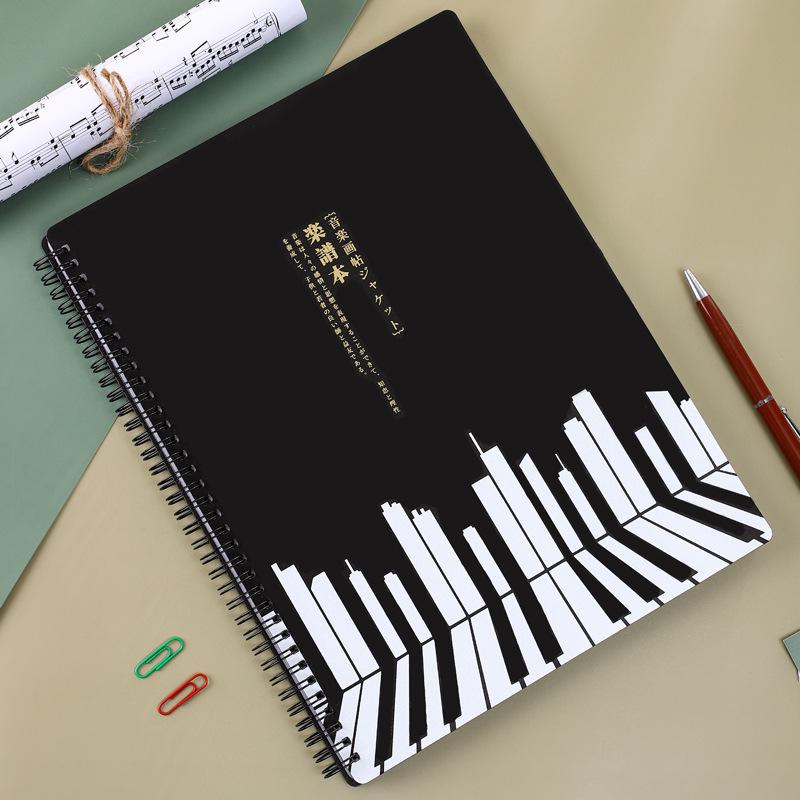 Nierefleksyjny segregator muzyczny A4 na nuty do gry na pianinie, gitarze lub guzheng z edytowalnymi adnotacjami 20 sheets, double-sided 40 pages gray