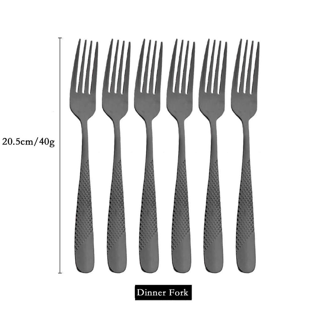 Luxury Black Flatware Cutlery Set Stainless Steel Silverware Dinnerware Set Mirror Dinner Fork Knife Coffee Spoon Tableware Set
