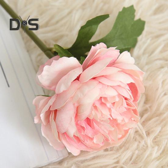 Clear Texture False Tea Rose No Watering Realistic Bridal Bouquet Faux Rose Flower