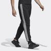 Adidas Knit Cuff Striped Joggers Men Bottoms Black DU0468