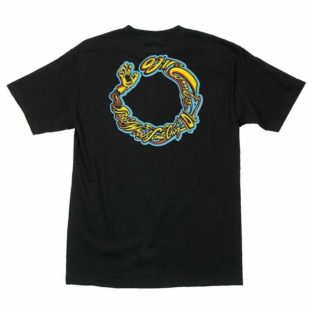 Santa Cruz OJ Wheels OJS OJ2 COMBO LOGO Skateboard T Shirt BLACK S