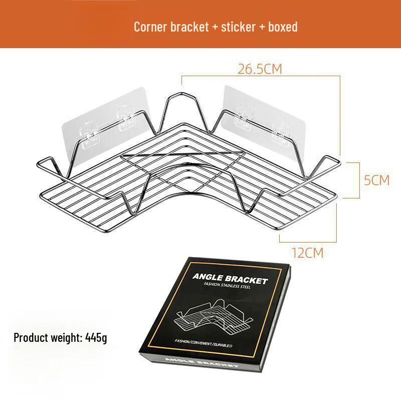 Stainless Steel Triangular Corner Shelf