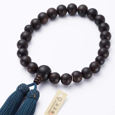 Altar Shop Takita Prayer Beads for Striped Ebony 22 with Rosary Bag Dark Kyoto Prayer Beads That Can Be Used In All Certificate Included [Buddhist