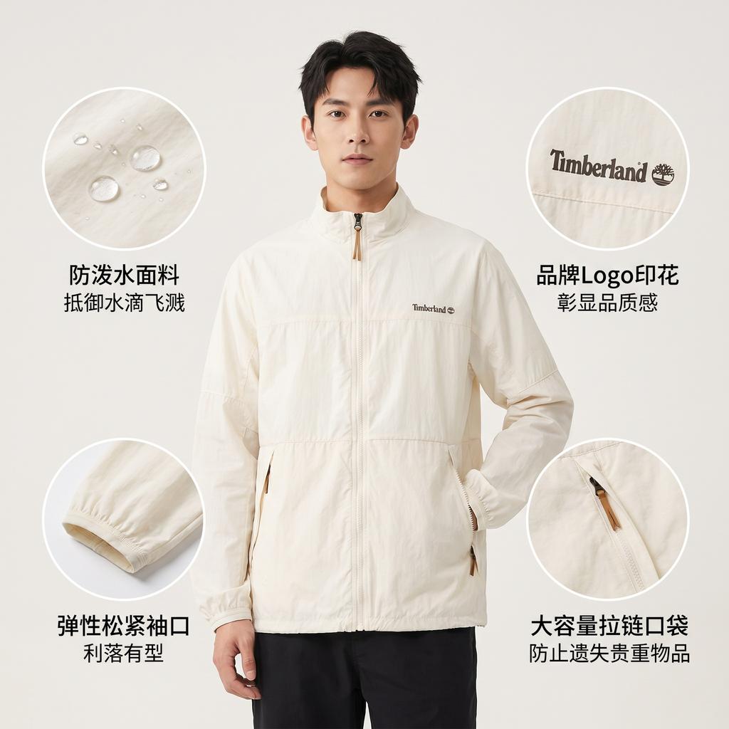Timberland Sun Protection Clothing Men's Vintage White A6AKK-CM9