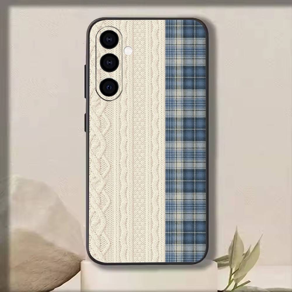 

Splicing grid style Phone Case For Samsung Galaxy A73,A72,A71,A70,A53,A52,A51,Soft Silicone Black Cover Samsung a21s