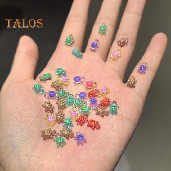 100 Stück Mini-Schildkrötenfiguren, die im Dunkeln leuchten, Schildkrötenornamente, Miniatur-Schildkrötenstatuen für die Dekoration des Feengartens, zum Selbermachen und Basteln von Mikro-Landschaften