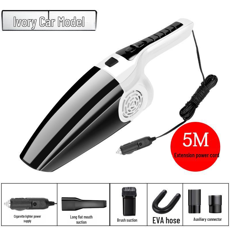 

Высокомощный 120 Вт автомобильный пылесос двойного назначения (Влажный/Сухой, Проводной)