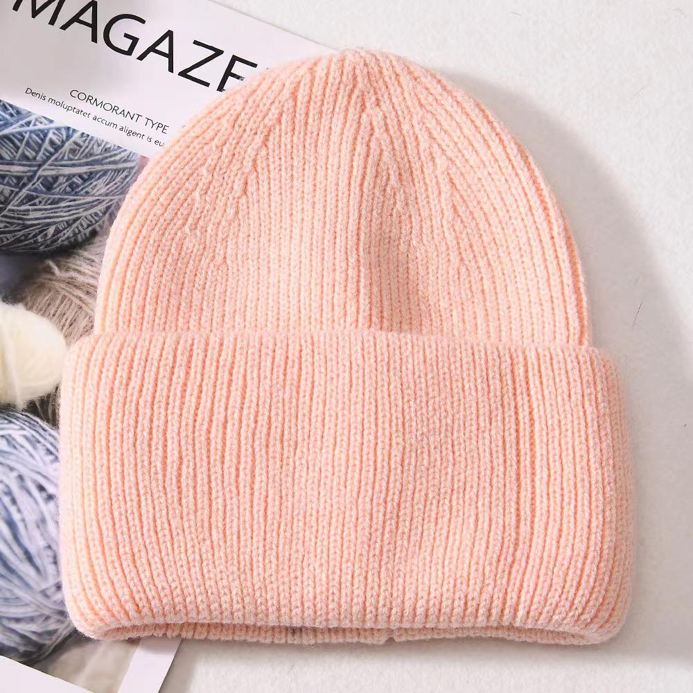 Unisex Luxury Fluffy Winter Wool Cashmere Knit Beanie Ribbed Striped Skully Hat Custom Logo for Men Women's Beach Wear