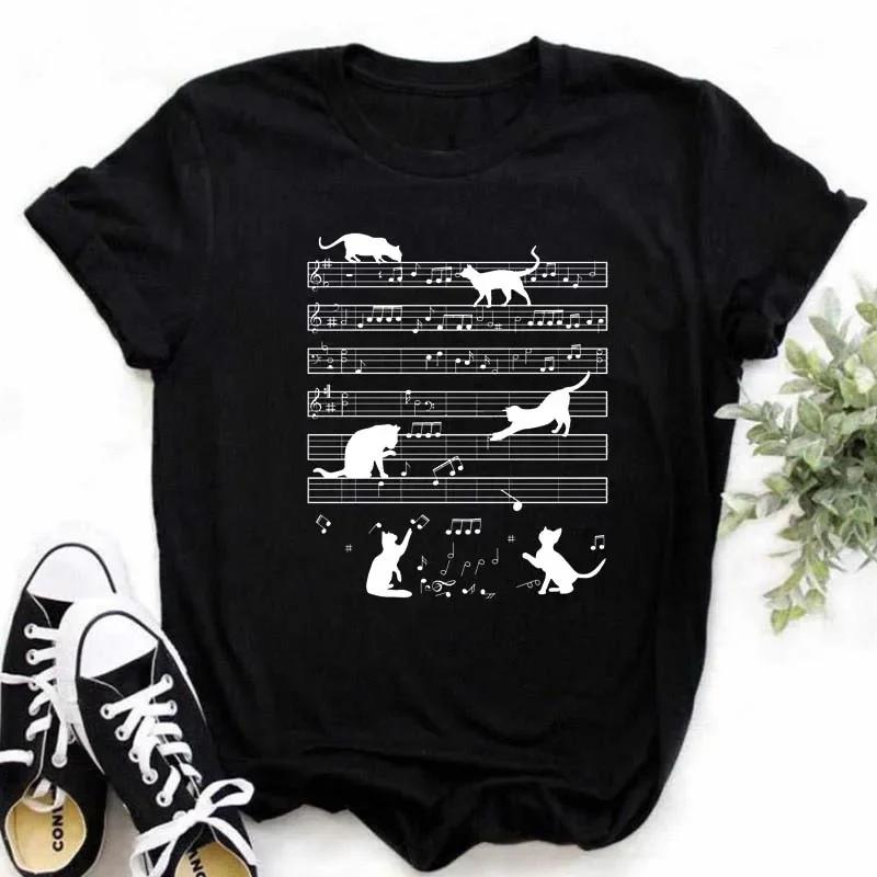 Maycaur Kawaii Cats Print Summer Cute Women Tshirt Funny Cartoon T Shirt FeUnisex Ullzang Tshirt 90s Fashion Korean Style Top Tee