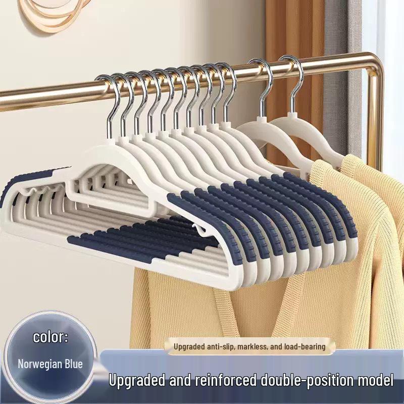 Non-Slip Rotatable Wide Shoulder Clothes Hanger - Durable Multi-use Plastic for Wet & Dry Items