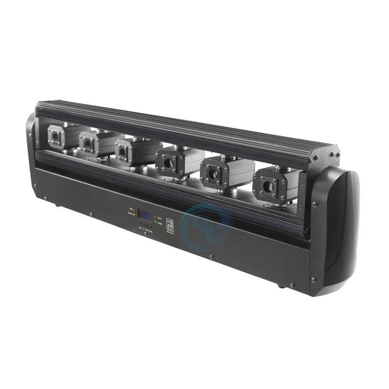 Professional DJ 6 Eyes RGB -RGB LED Beam Laser Moving Head Light DMX Mode For Stage Disco Bar NightClub Party