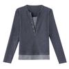 Elegant Korean Style Two-Piece Long-Sleeve Top for Women - Loose, Versatile, and Stylish Base Layer Shirt