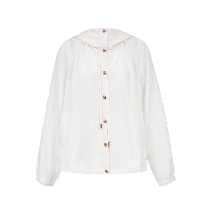 VEROMODA 2025 Summer Drawstring Hooded Textured Casual Jacket