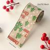 2m Lmitation Linen Christmas Ribbon Decoration Red Black And White Plaid Bow Snowflake Ribbon Christmas Webbing DIY