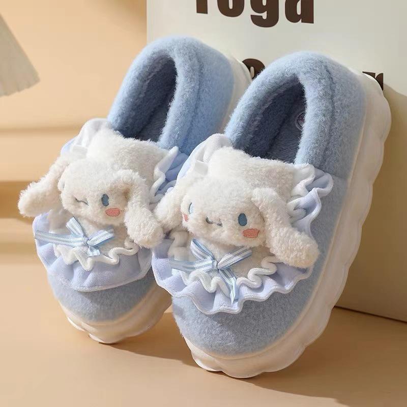 Women's Winter Clown Cotton Slippers - Non-slip, Warm, Cute for Dorm or Outdoors