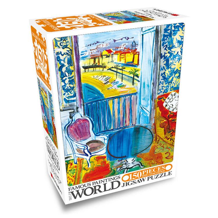 150-piece jigsaw puzzle - Nice beach outside the window, round table by the window, popular Korean puzzle