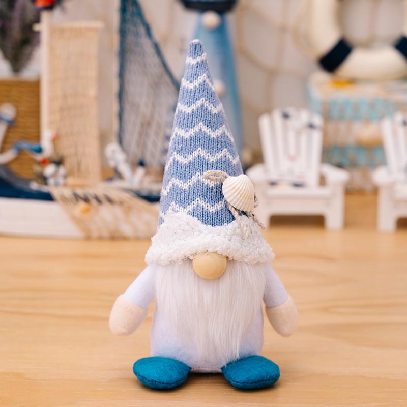 Gnome Charming Oceaninspired Doll With Trendy Knitted Hat For Festive Summer Decor