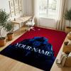 Personalized Crystal Velvet Carpet,The Weeknd Custom Printed Name, Plush Area Rug For Home Indoor Decor