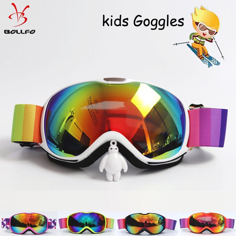 Children's Double-Layer Anti-Fog Ski and Mountaineering Goggles for Winter Sports