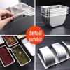 SPSR Stainless Steel 6-Compartment Condiment Organizer with Lid