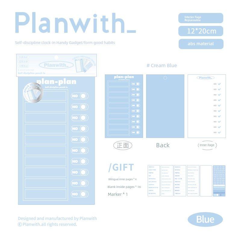 

Self-Discipline Punches Primary School Students Homework Daily Planner Wall-Mounted Good Habits Develop Handy Gadget Schedule Management