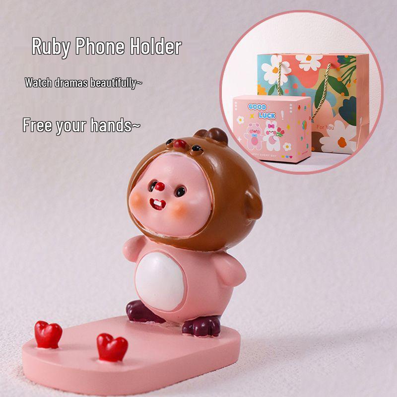 Cartoon Niedlicher Handy- & Tablet-Ständer: Kreatives Desktop-Ornament & Binge-Watching-Geschenk