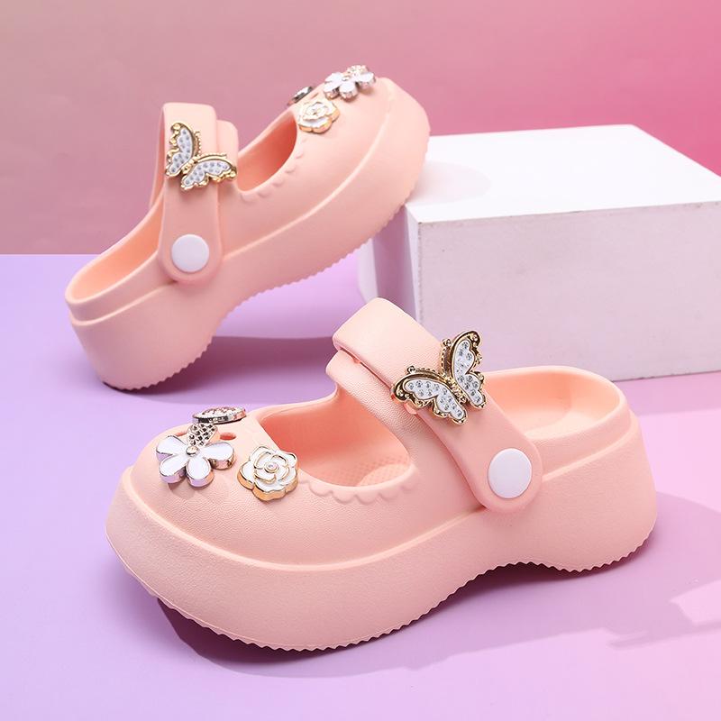 Kids Comfortable Summer Eva Mary Jane Sandals Nonslip Princess Beach Shoes Girls For