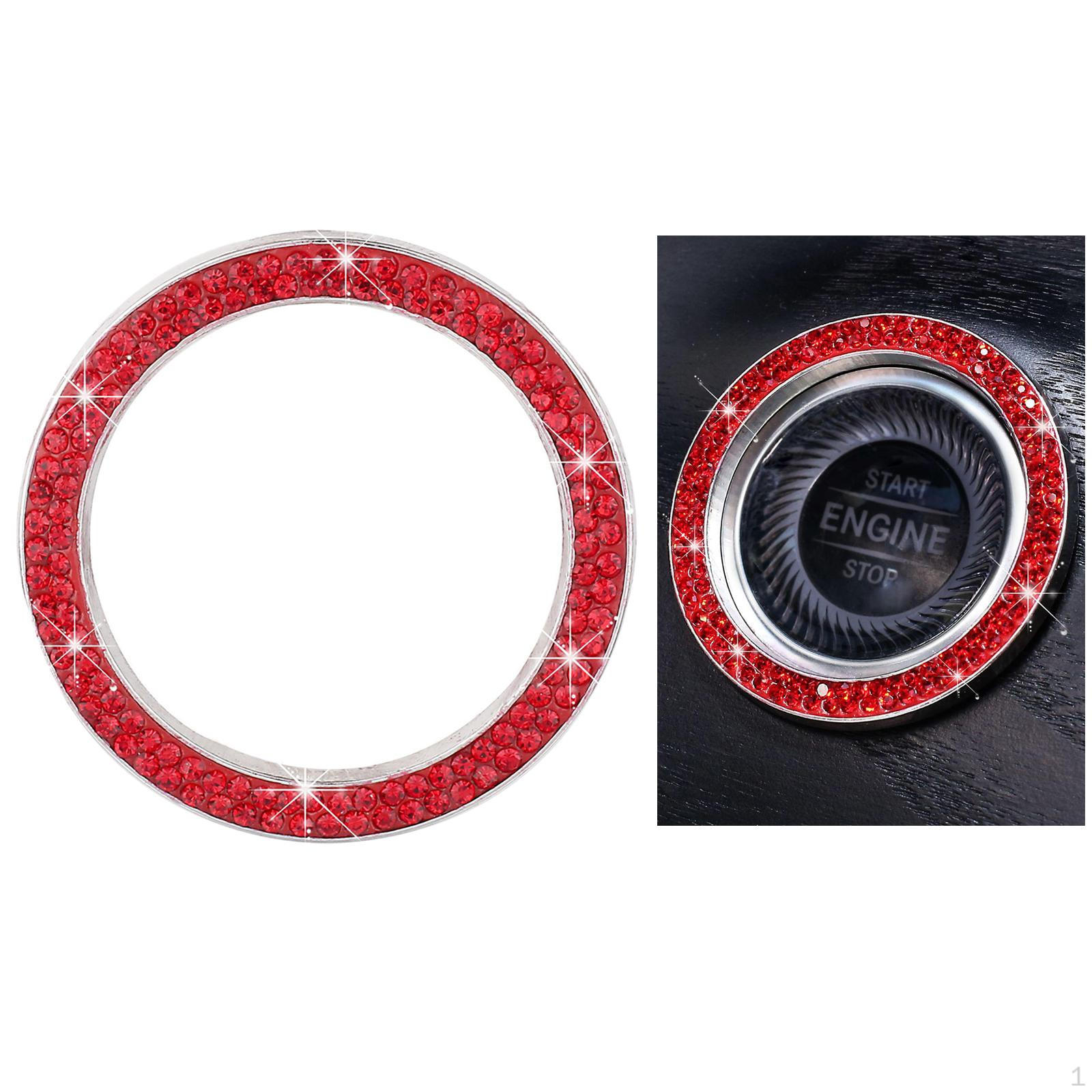 Engine Bling Rings Stickers, Car Accessories Scarlet