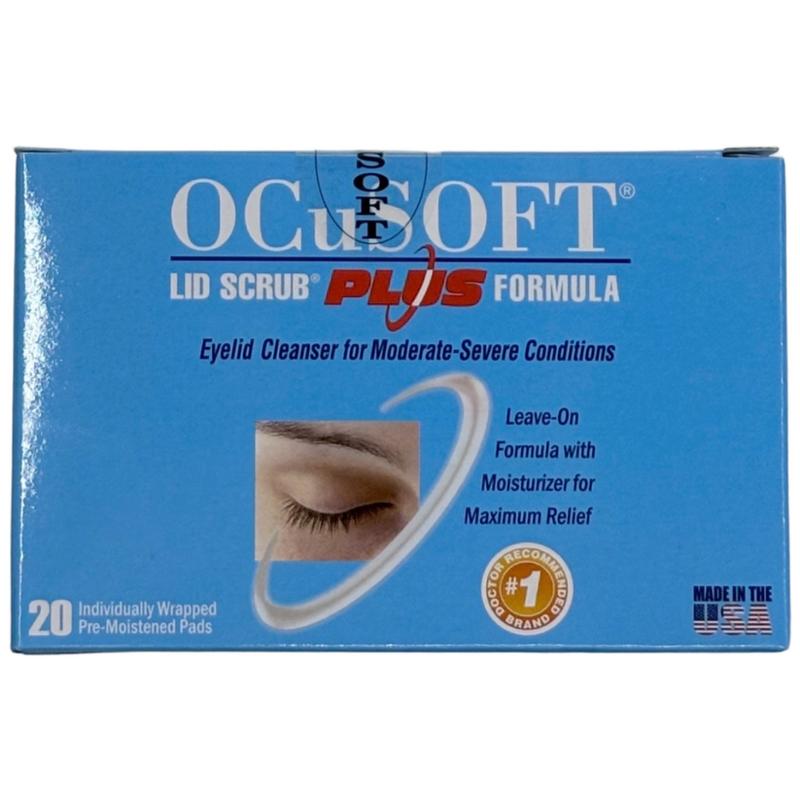 Ocusoft Lid Scrub Formula 20 Sheets Meibomian Gland Eyelid Cleanser, 40 pcs