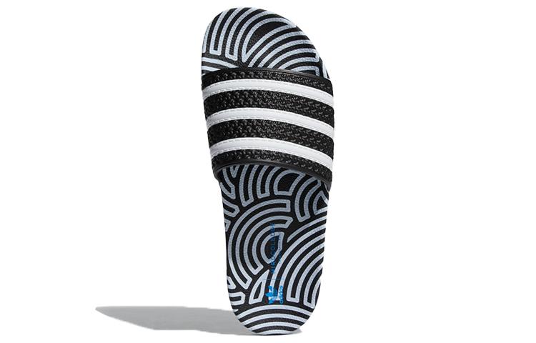 Adilette Hirocoledge X Adilette Adidas Originals Slides 'Takahashi Hiroko - Black White' FY1592