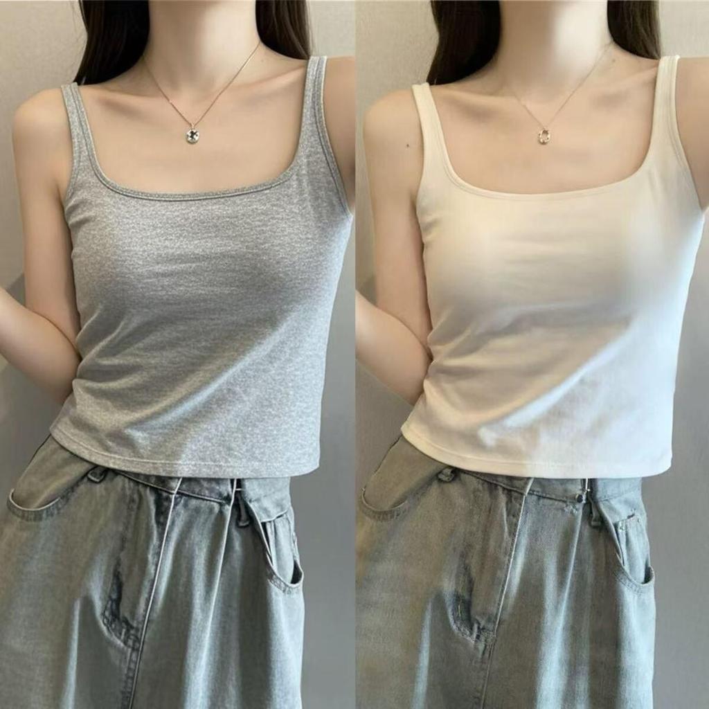 95% Cotton Plus Size Women's Camisole Vest - Slimming Bodycon Sleeveless Top for Spring/Summer