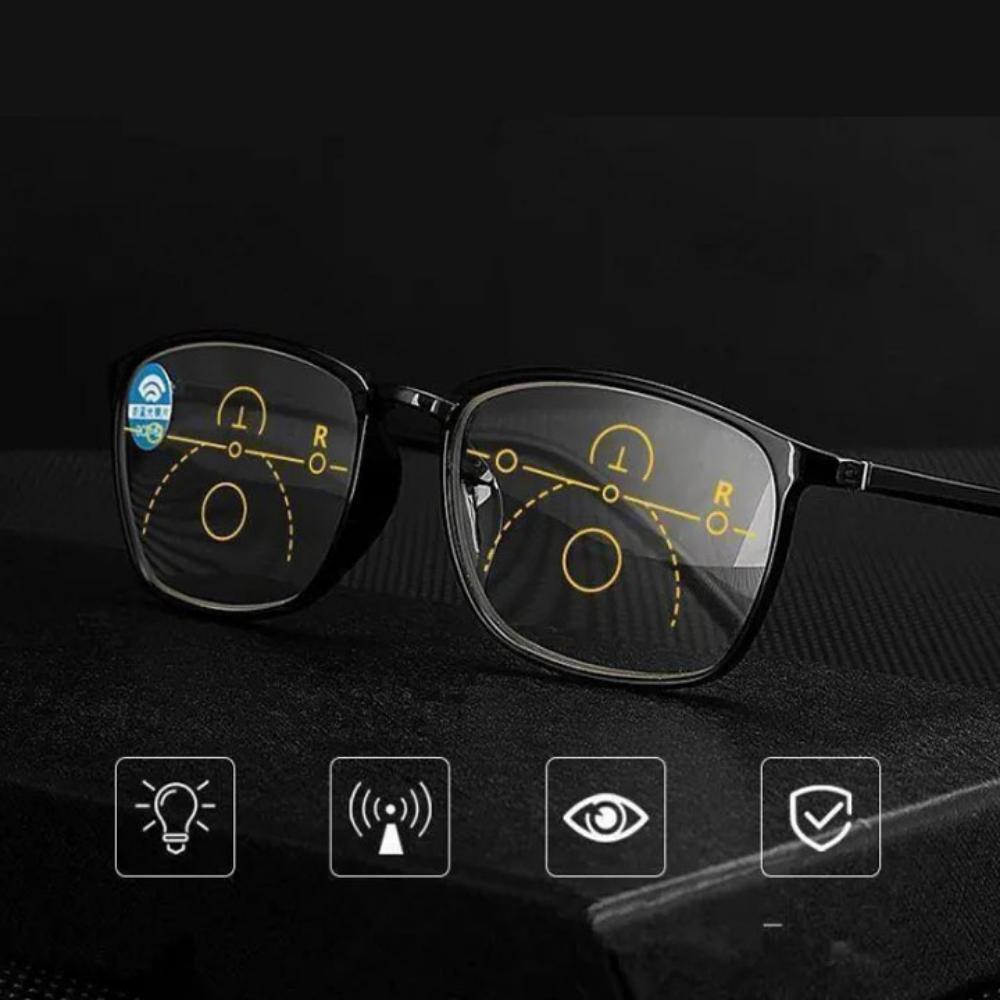 Bifocal Reading Glasses Men'S Presbyopic Glasses Dual Purpose Black Frame Glasses Anti-Blue Light Women Presbyopic Glasses