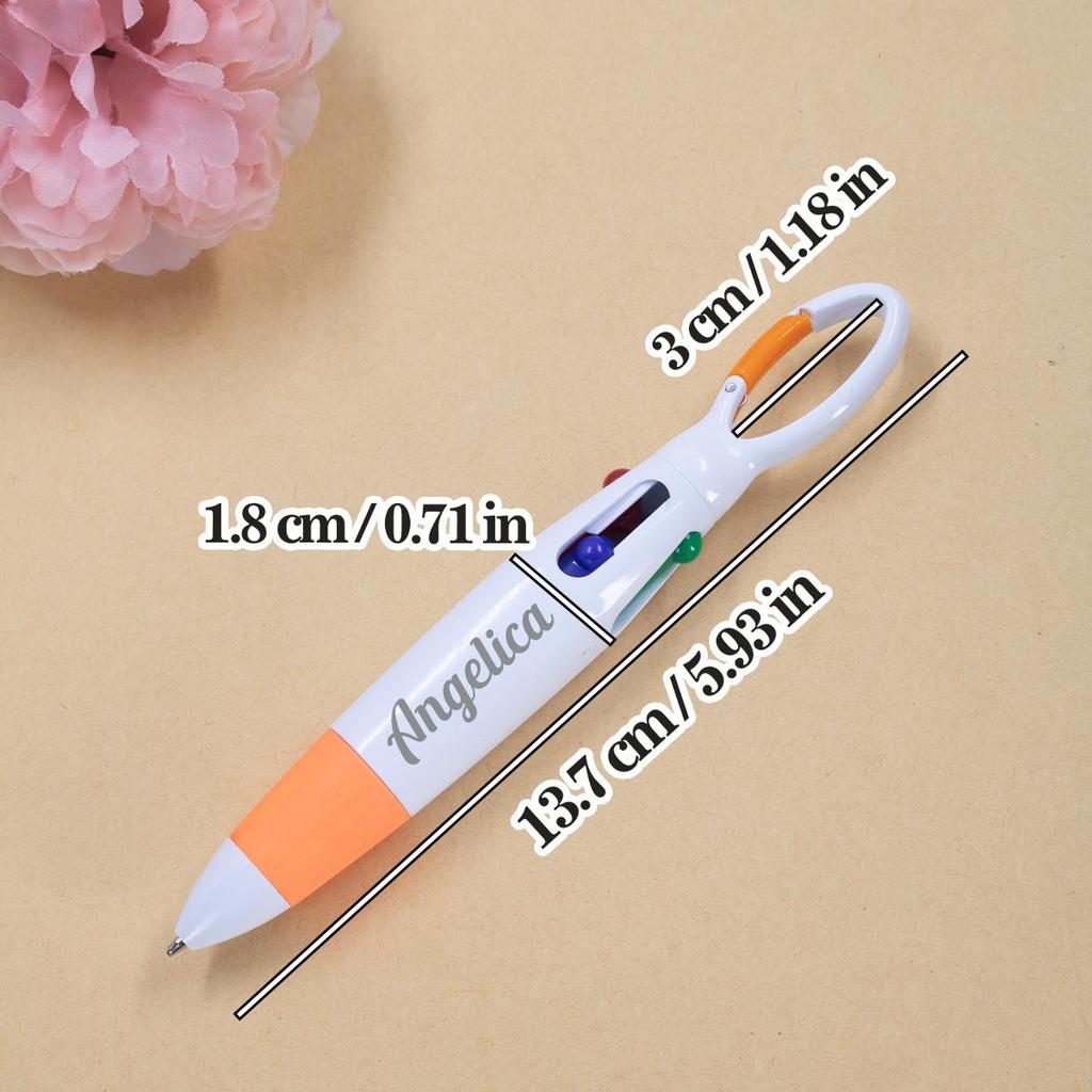 4 Pezzi Penne Gel Personalizzate Con Nome, Penne Personalizzate Per Insegnanti, Penna a Sfera Personalizzata, Regali di Natale Personalizzabili, Natale,