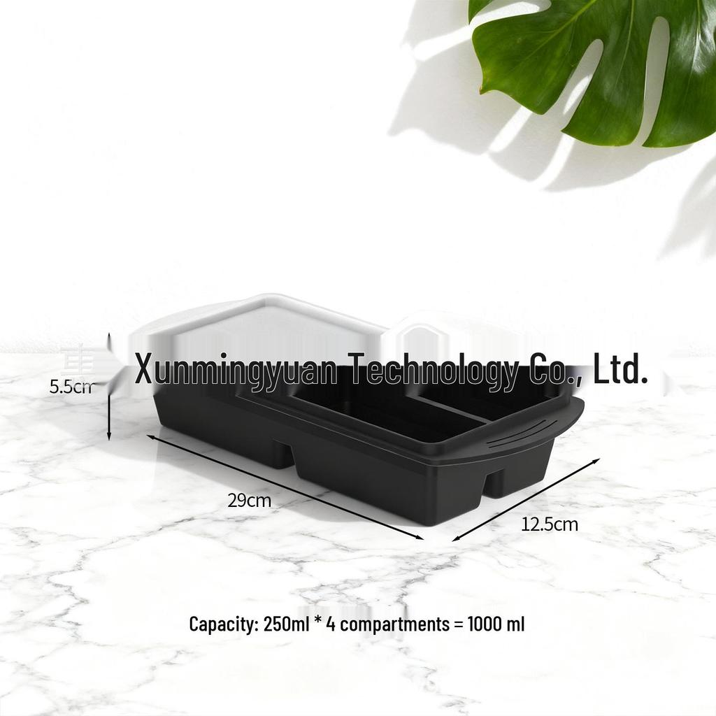 Silicone Ice Cube Tray with Lid - Food Storage & Freshness Preservation Box