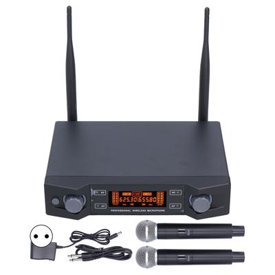 Wireless Microphone Stable Frequency UHF 2 Handheld Microphone with Receiver Set for Church