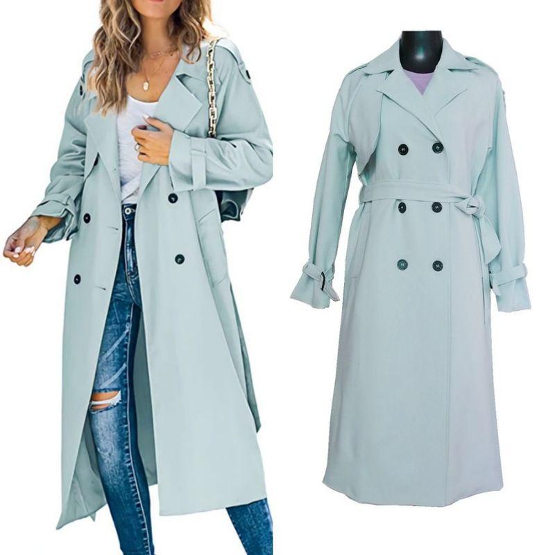 Leisure Windbreaker Jacket2024 Fashion Female Fall and Winter Long Fashion Casual Trench Coat